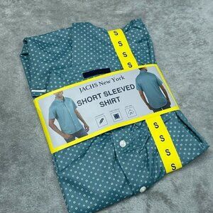 Jachs New York Men’s Short Sleeve Lightweight Shirt S Blue a0641